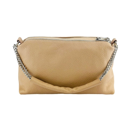 RB1025AU  | Borsa Donna a Mano con doppia lampo in Vera Pelle Made in