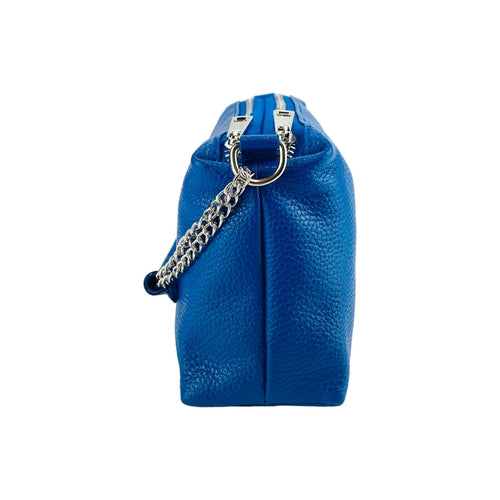 RB1025CH  | Borsa Donna a Mano con doppia lampo in Vera Pelle Made in